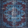 thumbnail image 1 of Ahgly Company Indoor Square Traditional Steel Blue Persian Area Rugs, 3' Square, 1 of 6