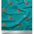 thumbnail image 1 of Soimoi Silk Fabric Dot & Floral Artistic Printed Craft Fabric by The Yard 42 Inch Wide, 1 of 3