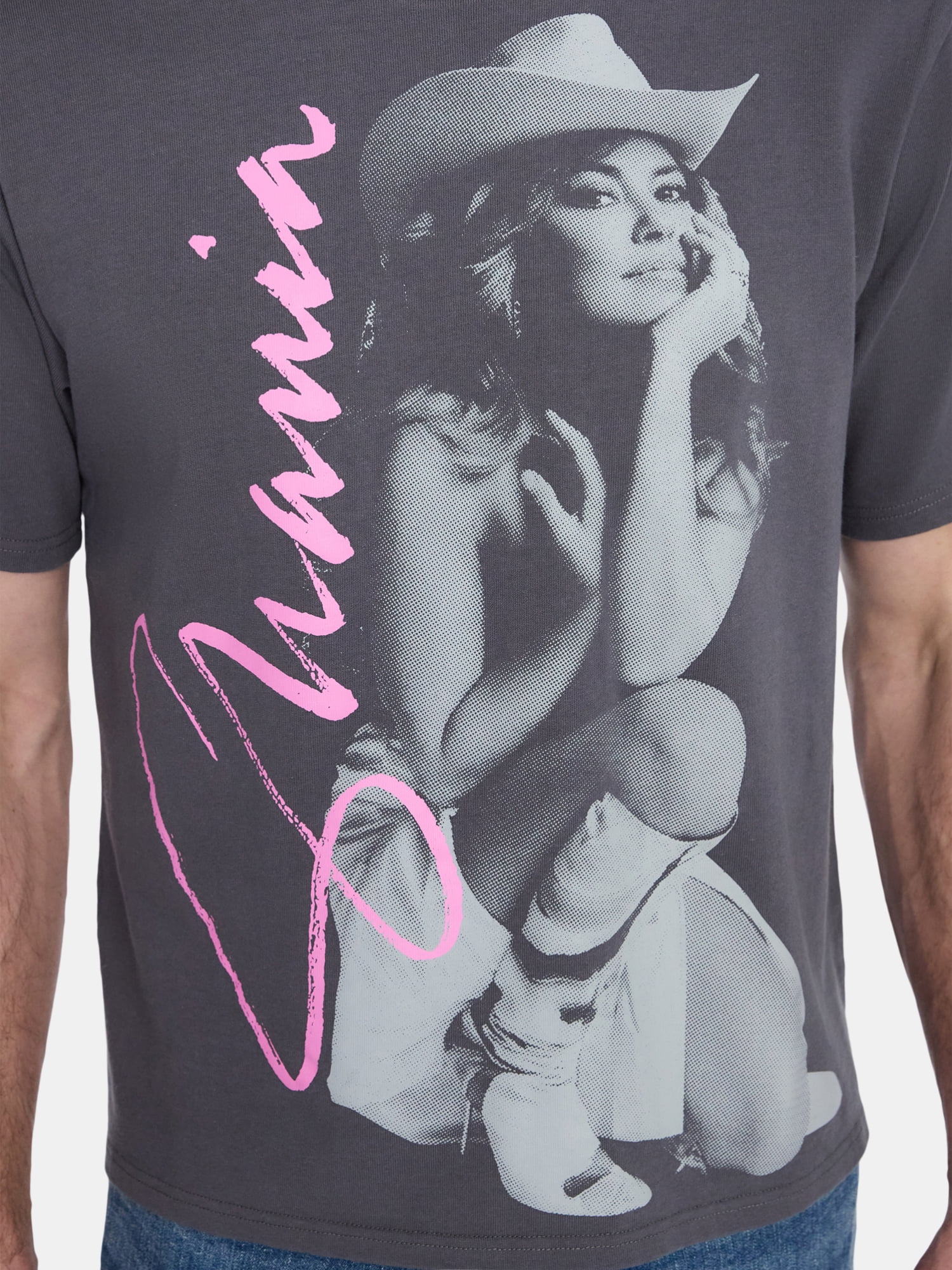 Shania Twain Men's & Big Men's Boxy Fit Washed Cotton Graphic Tee, Sizes XS-5XL