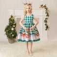 thumbnail image 4 of HAWEE Robe Longue de Princesse pour Fête de Noël pour Filles, Mignonne, Dessin Animé, Père Noël, Flocon de Neige, Robes, 4 of 5