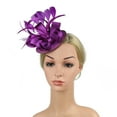 thumbnail image 3 of XASZHN Accessoires Cheveux Fête de Mariage USA Mariée Maille Violet_003 13cm, 3 of 7