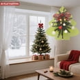 thumbnail image 3 of Metal Hanging Christmas Tree Wind Spinner - Festive Green Background Red & White Ornaments Layered Design for Garden Decor, 3 of 7