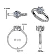 thumbnail image 3 of Round Solitaire Moissanite 6 Prong Adjustable Ring For Women, 3 of 6