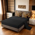 thumbnail image 4 of Manfei Minimalist Tiger Print Queen Bedding, Rustic Wildlife Bedding Comforter Set Queen, Dark Brown Orange, Black Reversible, 7pcs, 4 of 6