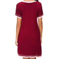 thumbnail image 5 of OUSITAID Femmes Robe de Coton Couleur Unie Col Rond Manches Courtes Chemise de Nuit Vêtements Bleu XL, 5 of 5