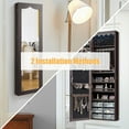 thumbnail image 6 of Patiojoy Lockable Wall Mounted Jewelry Armoire w/Mirror & LED Lights, 6 of 10