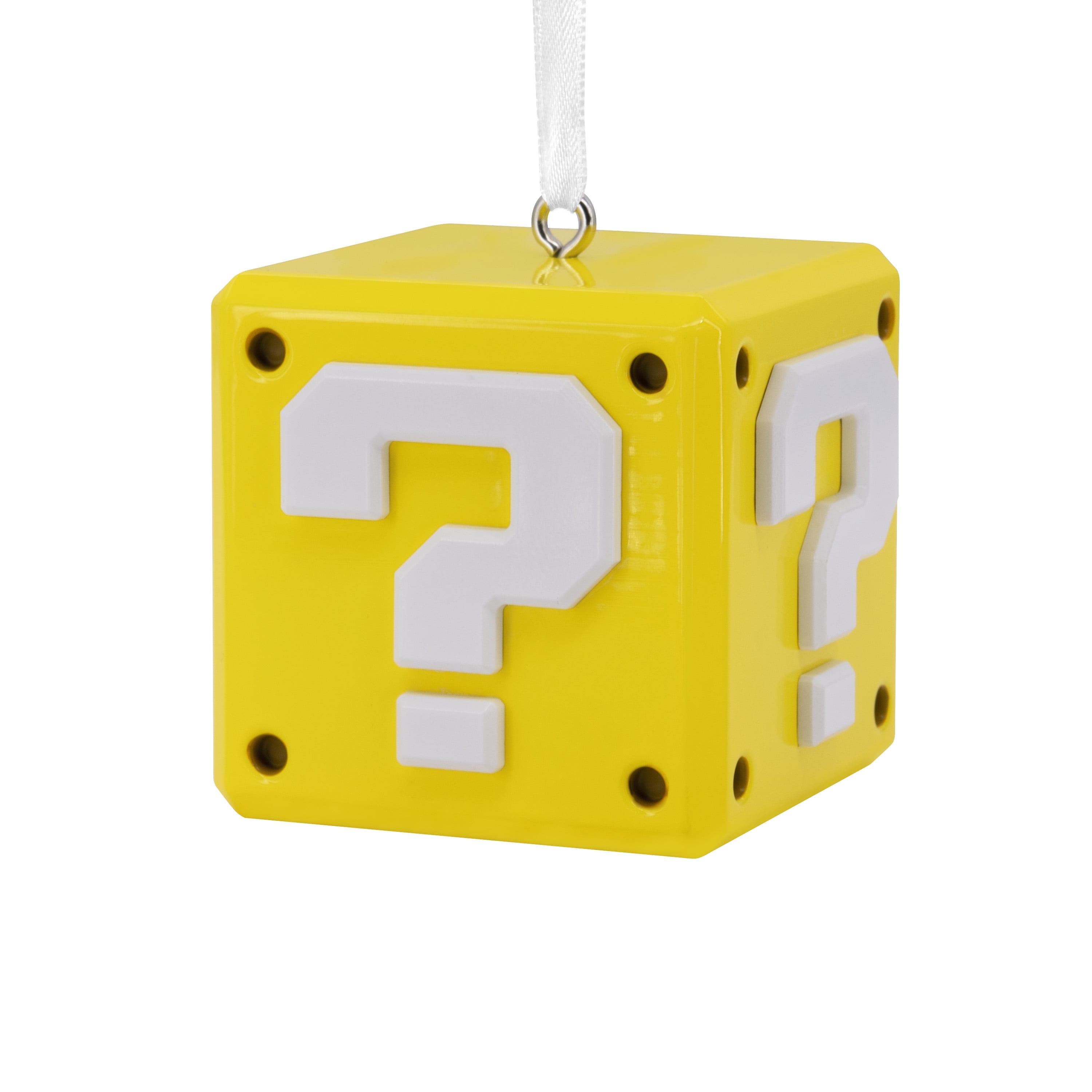 Hallmark Nintendo Super Mario Question Block Premium Metal Ornament, 0.28lbs