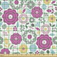 thumbnail image 2 of Ambesonne Spring Fabric by the Yard Upholstery, Geometric Art Botany Petals, 5 Yards, Purple Grey Pale Orange, 2 of 5