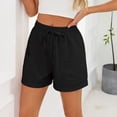 thumbnail image 4 of Womens Drawstring Shorts Elastic High Waist Short Pants Casual Loose Soft Quick Dry Summer Running Short Trousers with Pockets, 4 of 5