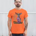 thumbnail image 3 of Tee Hunt in My Mind I'm Six Foot Five T-Shirt Dean Russo Chihuahua Men's Tee, Orange, Medium, 3 of 5