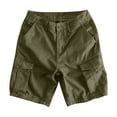 thumbnail image 4 of Nestiefly Mens Cargo Shorts 7 Inch Inseam Stretch Work Shorts Comfy Relaxed Fit Lounge Hiking Short with Multi Pockets Light Green L, 4 of 4