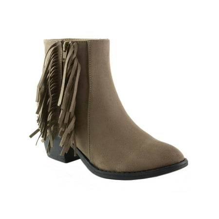 80 Womens Alpine Ski Boot - Alpine Swiss Arosa Womens Ankle Boots Fringe Shoes Block High Heel Micro Suede