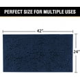 thumbnail image 2 of Navy Bath Mat for Bathroom, Microfiber Bath Rugs Chenille Floor Mat Ultra Soft Washable Bathroom Dry Fast Water Absorbent Bedroom Area Rugs, 24 x 42 - Inch, 2 of 6
