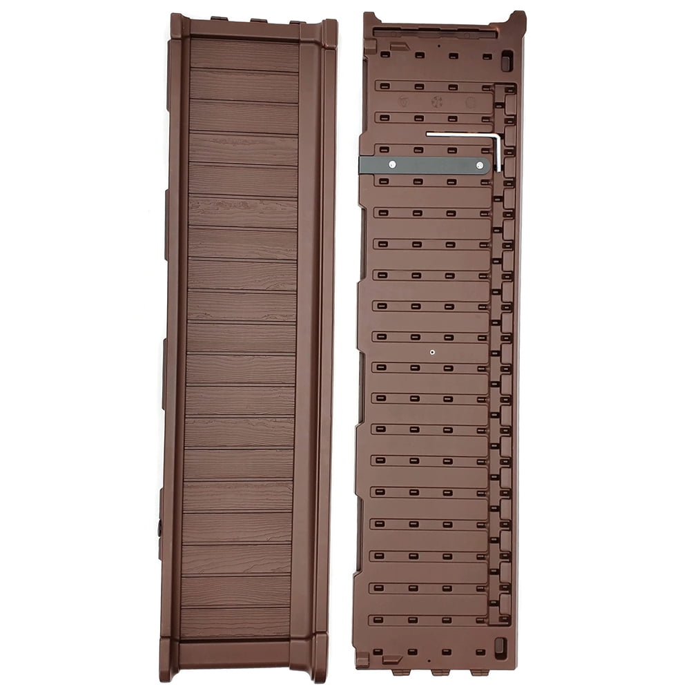Modern Home Raised Garden Bed Kit - Stackable Modular Flower/Planter Kit (4'x4' Brown, Single)