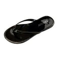 thumbnail image 3 of Qicasul Women' Flip Flops solid color Flat Flip Flop Sandals for Women Beach Rubber Shower Shoes Basic Thong Sandals Casual Summer Wear Black US Size:8, 3 of 5