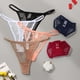thumbnail image 2 of Tanga transparente de encaje de 3 piezas para mujer, lencería Sexy de cintura baja sin costuras, transparente con corazón, calzoncillos de malla, lencería íntima, 2 of 5