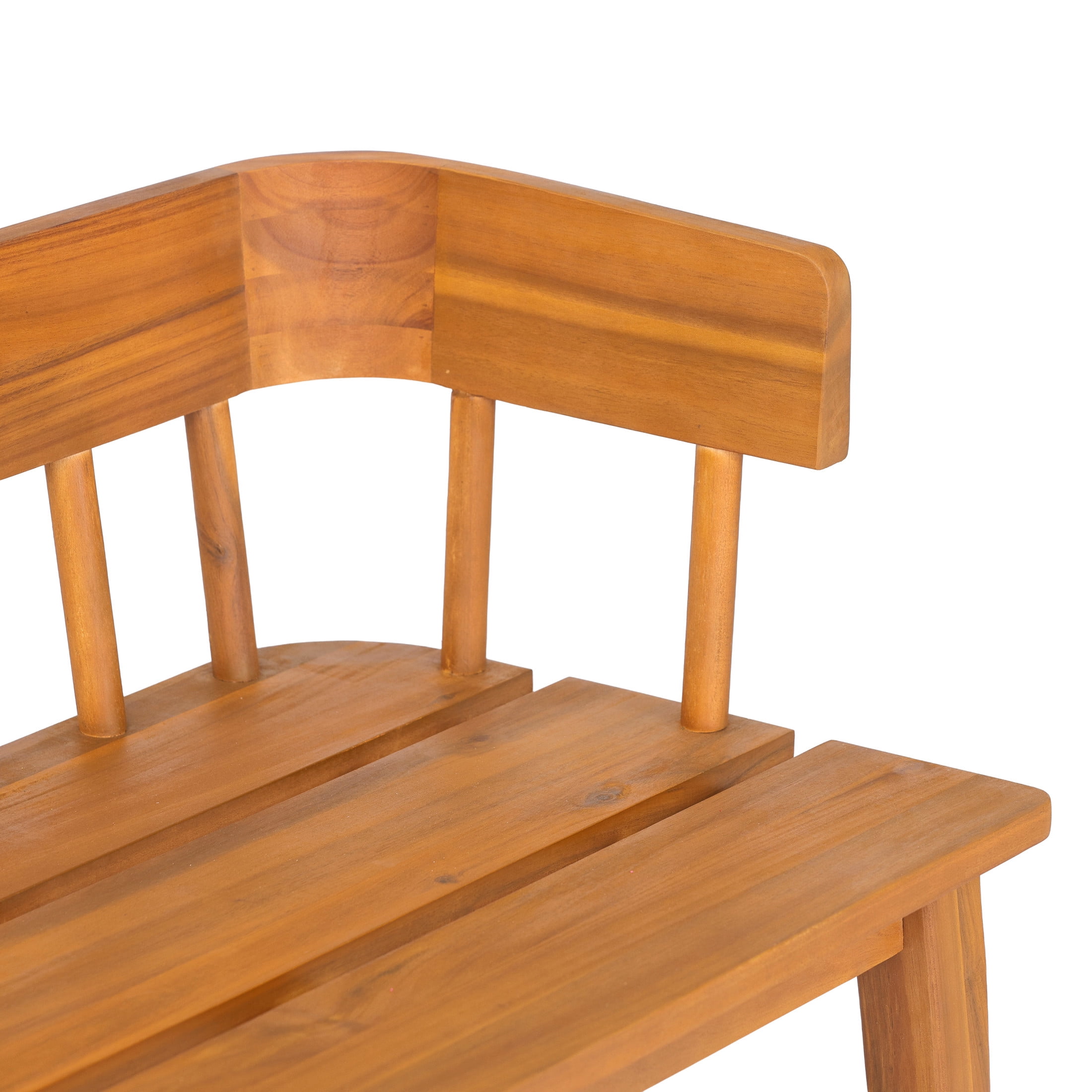 Christopher Knight Home 45" Outdoor Acacia Wood Patio Garden Bench, Slatted Backrest Seating, Teak