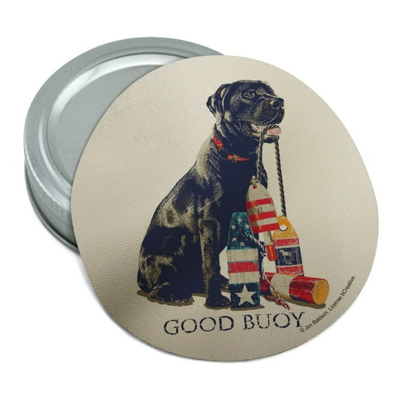 Good Buoy Boy Dog Fishing Fish Round Rubber Non-Slip Jar Gripper Lid Opener