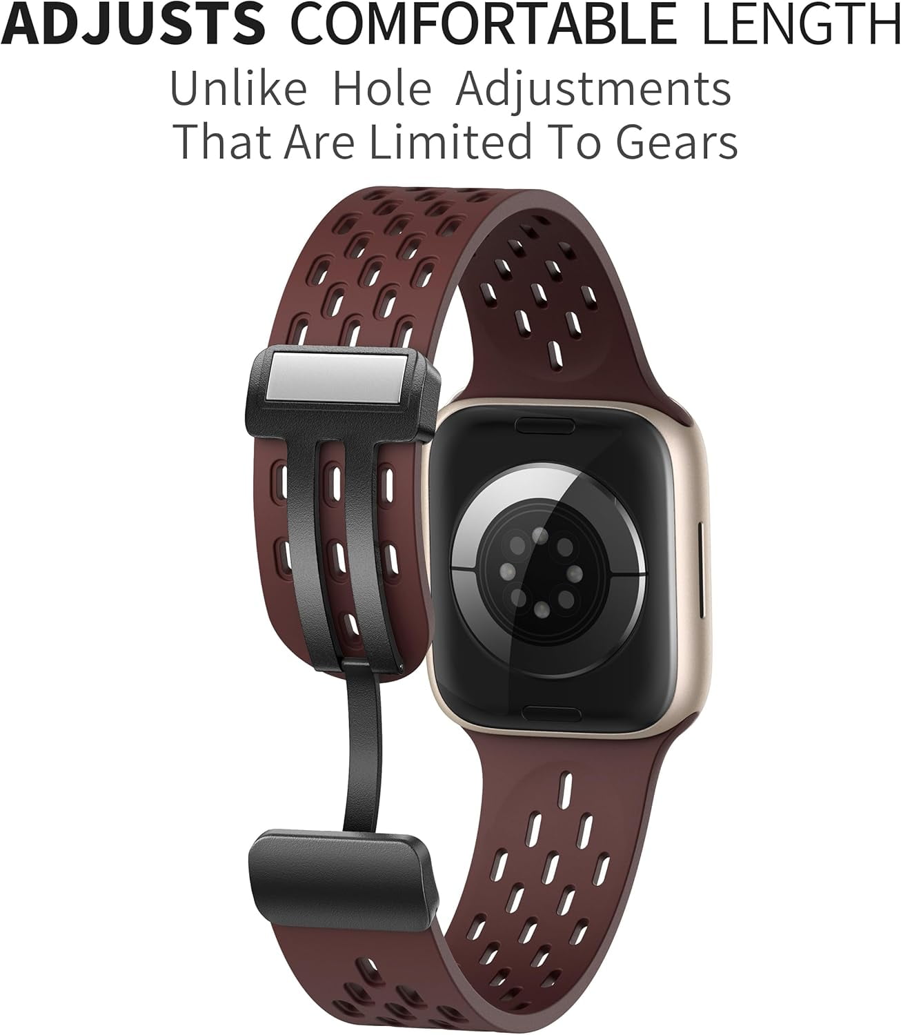 KOMI Breathable Waterproof Magnetic Sport Band for Apple Watch