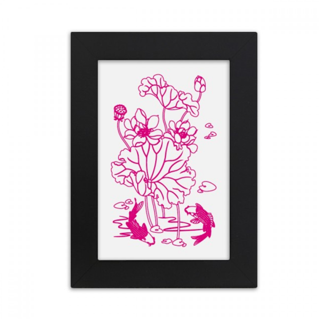 Lotus Lotus Flower Lotus Root Fish Water Desktop Photo Frame Picture Display Art Painting Exhibit
