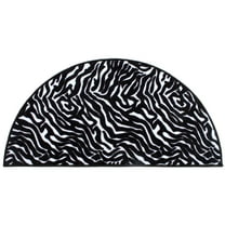 Furnish My Place Animal Print Rug - 48" x 96" Half Round, Zebra Migrant Beauty, Nylon Rug for Patio, Garden, Hallway, Living Room