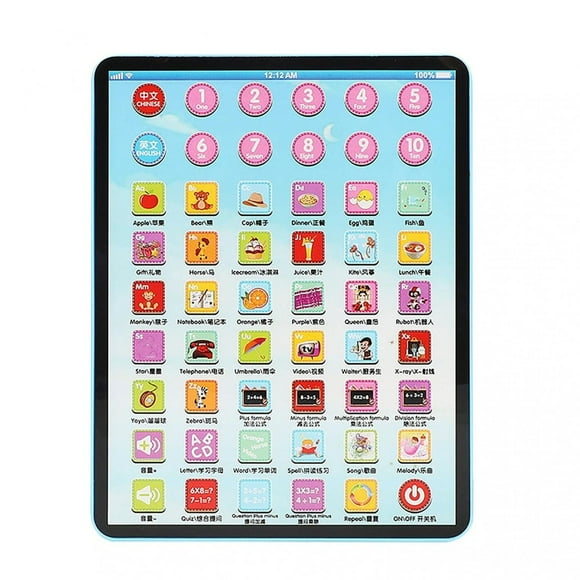 EGNMCR Simulation Learning Tablet For Kids, Toddler Educational ABC Toy Early Development Electronic Activity Game Bilingual leaning machine Birthday Gifts for Kids