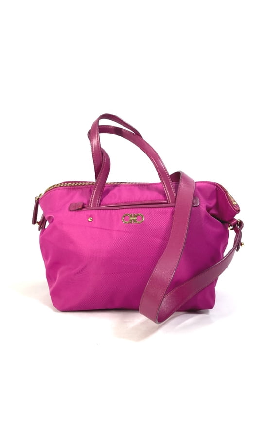 Pre-Owned Salvatore Ferragamo Gancini 2WAY Shoulder Bag Hand Bag Pink Based (Good)