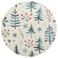 thumbnail image 3 of Ryvnso Christmas Trees Round Plate Mats Dining Table Placemat Set of 4 for Holiday Decoration, 3 of 7