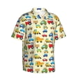 thumbnail image 2 of Cars Pattern Hawaiian Shirts For Men, Summer Short-Sleeve Relaxed-Fit Button-Down Shirts Large, 2 of 9