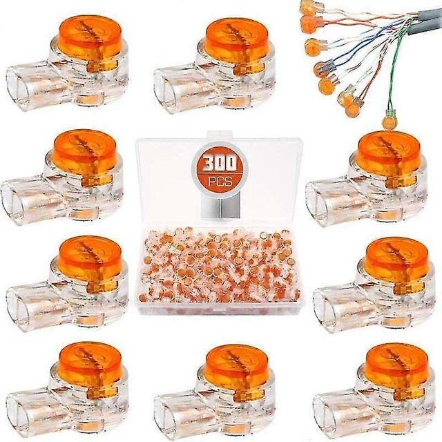 300pcs Scotchlok UY Waterproof Connector, Resin Filled Cable Connectors Connection Clamps For Garden & Outdoor Robotic Lawn Mower-In stock