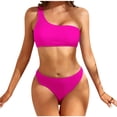 thumbnail image 1 of Ersazi Maternity Bathing Suit Lady Containing Chest Pad Solidt Bikini Set Two Piece Swimsuit In Clearance Hot Pink Xl, 1 of 5