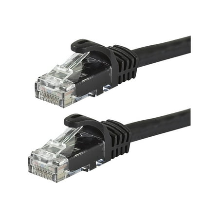 UPC: 0757901812750 | Monoprice FLEXboot Series – Patch cable – RJ-45 (M) to RJ-45 (M) – 2 ft – 0.2 in – UTP – CAT 5e – booted  molded  snagless  stranded – black