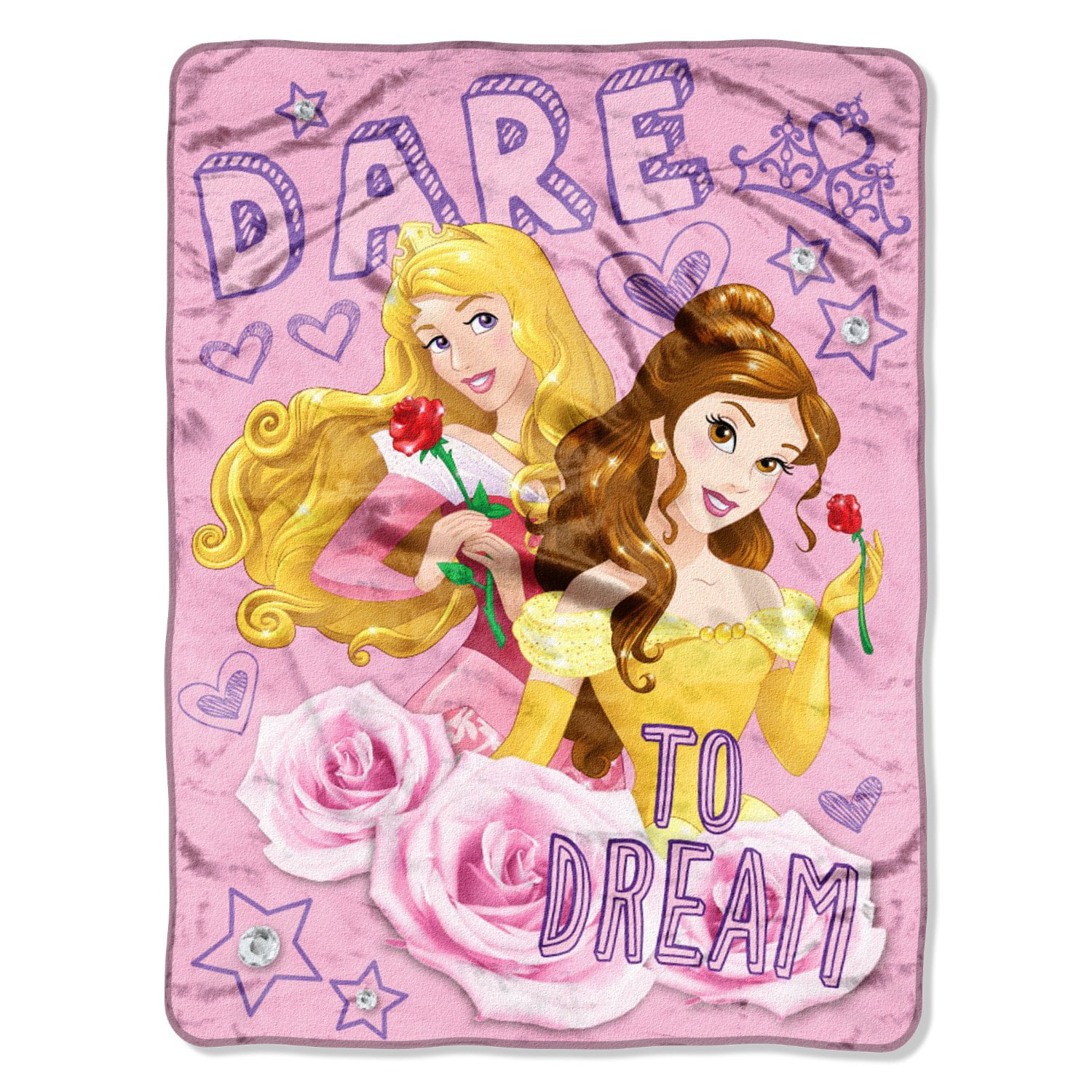 Walt Disney Princess Trust Your Heart Super Plush Soft Throw Blanket 46"x60'' 
