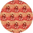 thumbnail image 1 of Ahgly Company Machine Washable Indoor Round Transitional Neon Red Area Rugs, 4' Round, 1 of 7