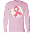 thumbnail image 3 of Inktastic Breast Cancer Volleyball Pink Ribbon Sports Gear Long Sleeve T-Shirt, 3 of 5