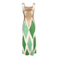 thumbnail image 5 of Summer Dresses, Linen Retro Floral Square Neck Sleeveless Bodycon Maxi Tank Dress Casual Beach Cocktail Party Wedding Guest Sundress Valentine Casual Dresses Casual Dresses (XXL, Army Green) ZMTing, 5 of 5
