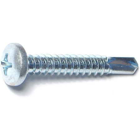

#10-16 x 1-1/4 Zinc Plated Steel Phillips Pan Head Self-Drilling Screws