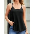 thumbnail image 4 of Sociala Women's Eyelet Camisole with Removable Padding S-3XL Flowy Cami Shirts, 4 of 5