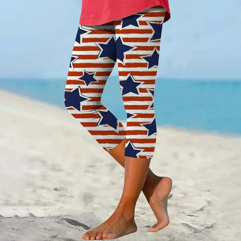 Striped workout capris best sale
