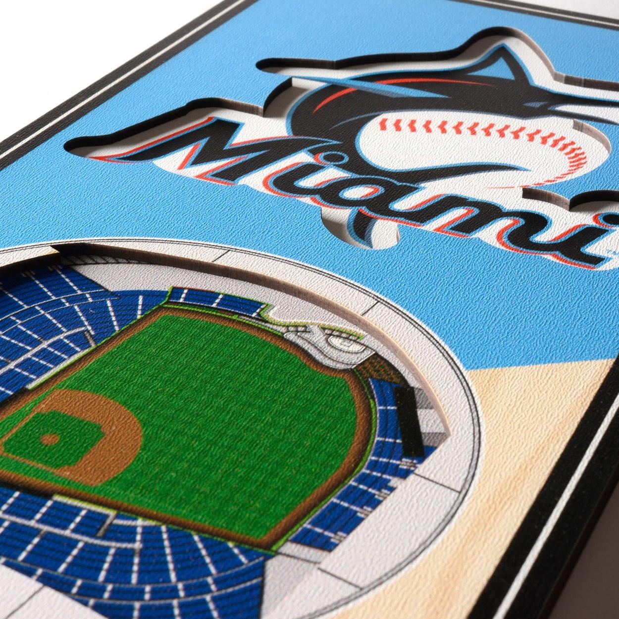 YouTheFan MLB Miami Marlins 3D Stadium Banner 6x19