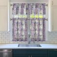 thumbnail image 3 of Dog Print Kitchen Curtains 36 Inch Short - 3 Panel Set, Cute Puppy & Floral Design, Rod Pocket Pet Lover Curtains 100% Polyester, Paw & Bone Pattern for Kitchen, Living Room, Bedroom, Easy Wash, 3 of 6