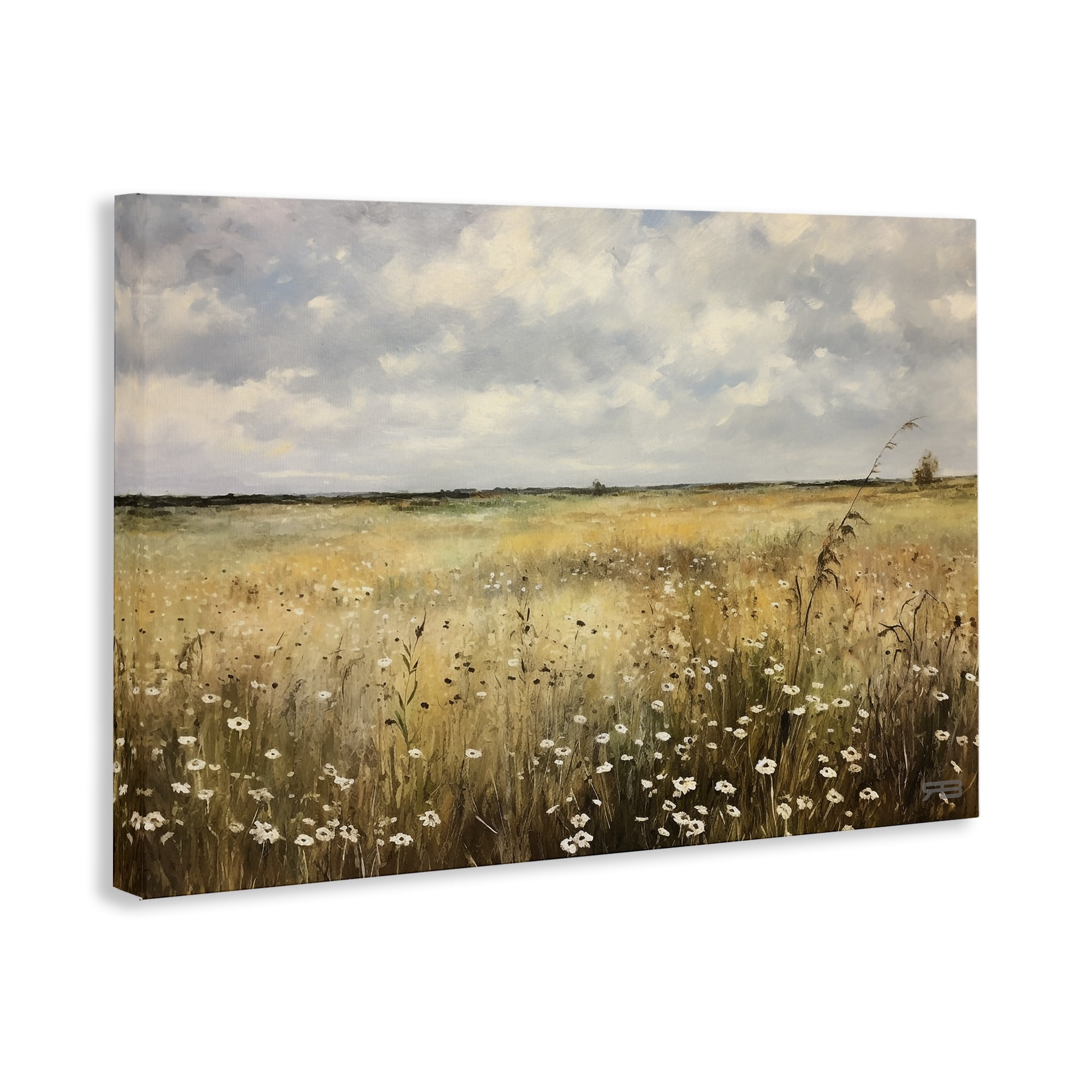Stupell Industries Traditional County Field Landscape Painting Gallery Wrapped Canvas Art Print Wall Art, 45 x 30