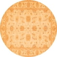 thumbnail image 1 of Ahgly Company Indoor Round Oriental Orange Traditional Area Rugs, 6' Round, 1 of 1