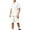 White, variant on Bcfgryg Men's Linen Short Sleeve Shirt And Shorts Set Summer Casual Sports Two Piece Outfit For Active Men’s Outfit Sets