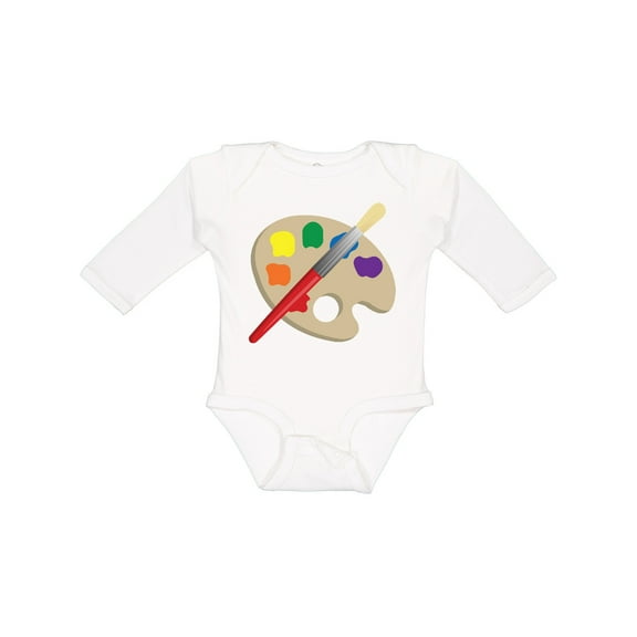 Inktastic Artist Palette and Brush Boys or Girls Long Sleeve Baby Bodysuit