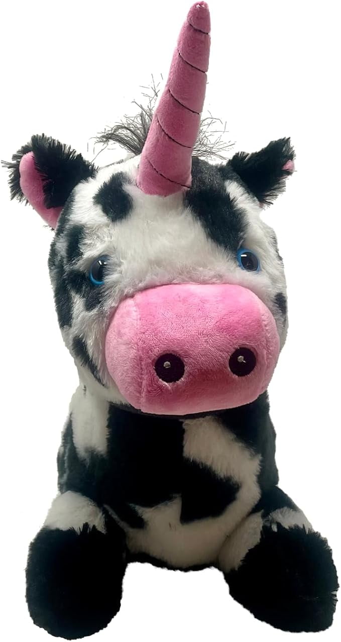 RANDIMALS Narmoo Cow–Narwhal Hybrid Plush Stuffed Animal Toy 15", Soft & Huggable, Encourages Imagination & Adventure