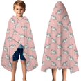 thumbnail image 3 of Pink Cartoon Unicorn Star Pattern Hooded Bath Towel，50"x30" for Ages 3 To 12 Kids, Quick Dry Lightweight Soft Microfiber Hood Beach Towel Cover Up for Kids, 3 of 7