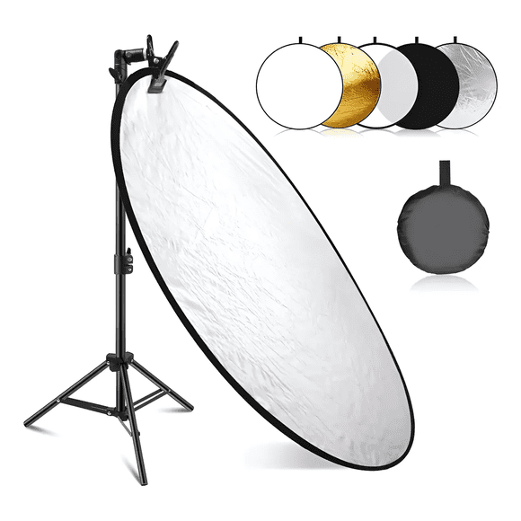 Reflector Rebotador Profesional Para Fotografía 5 En 1 110cm Xtellar blanco