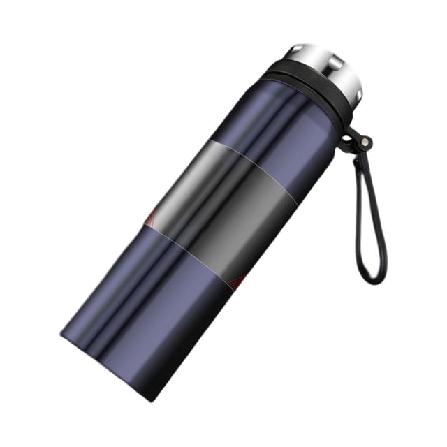 Advancent Taza de gran capacidad, botella de agua aislada, soportes térmicos, viajes al aire libre, oficina, té, termo, oficina, deportes, Teteras Azul/800ml
