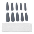 thumbnail image 2 of Long Glossy Coffin prosthetic Nails Manicure Tips, 2 of 7